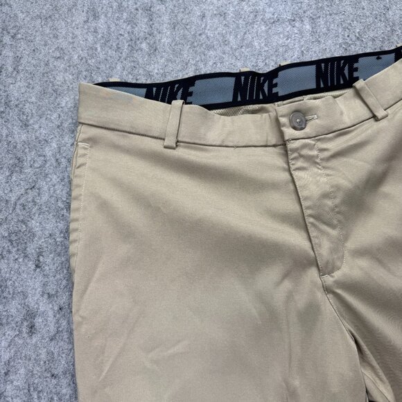 Nike Golf Pants Men 32 x 32 Beige Flat Front Stretch Flex Core Standard AJ5489 - Picture 4 of 16